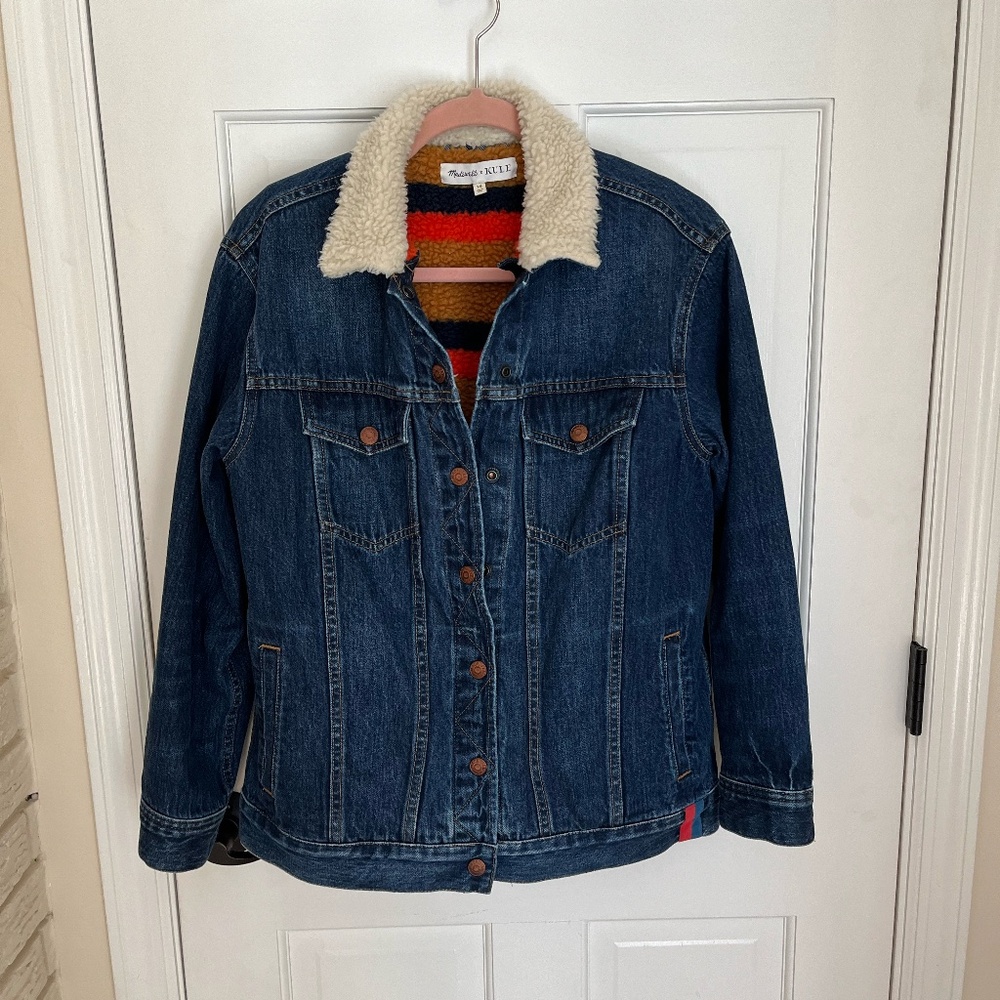 Madewell X Kule Denim Jacket with Removable Sherpa Vest